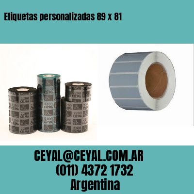 Etiquetas personalizadas 89 x 81