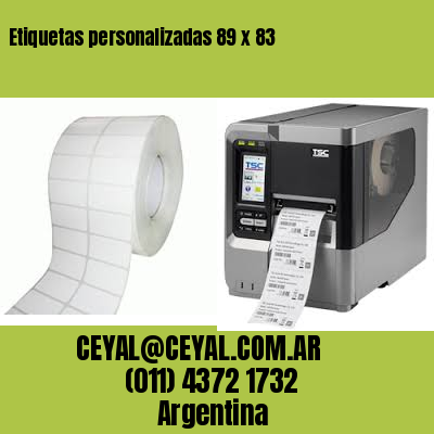 Etiquetas personalizadas 89 x 83