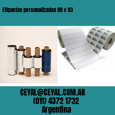 Etiquetas personalizadas 89 x 83