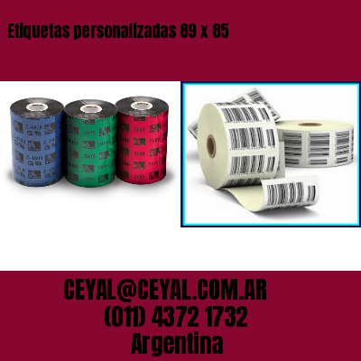 Etiquetas personalizadas 89 x 85