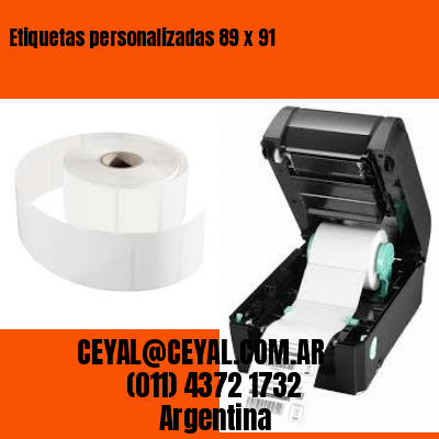 Etiquetas personalizadas 89 x 91