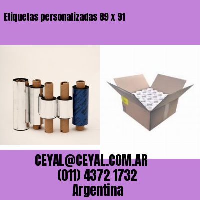 Etiquetas personalizadas 89 x 91