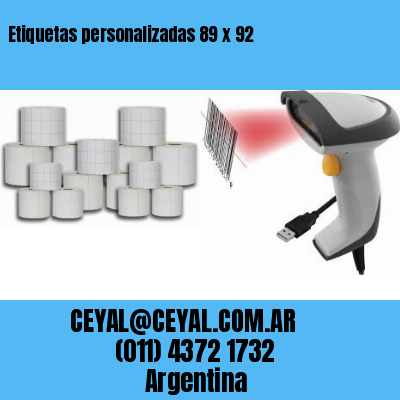 Etiquetas personalizadas 89 x 92