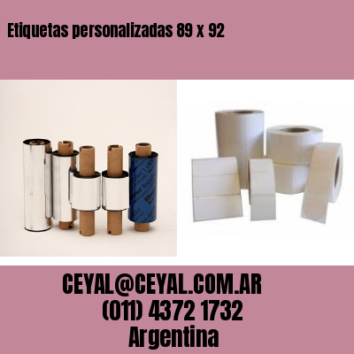 Etiquetas personalizadas 89 x 92