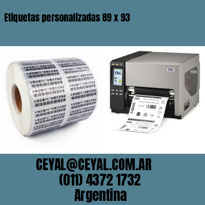 Etiquetas personalizadas 89 x 93