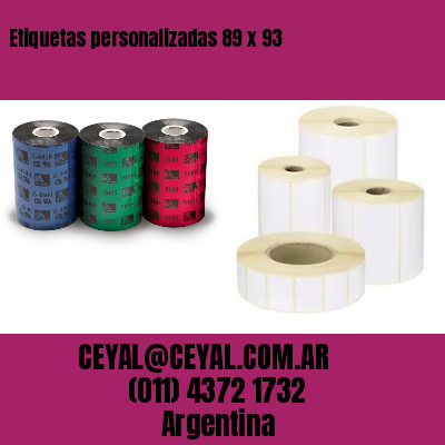 Etiquetas personalizadas 89 x 93