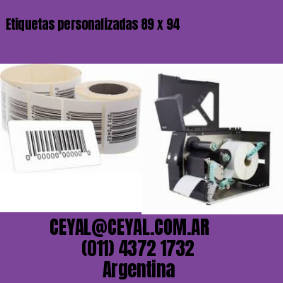 Etiquetas personalizadas 89 x 94