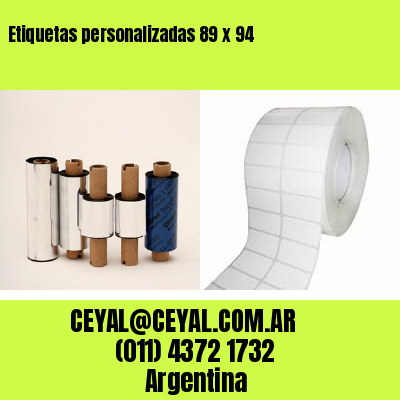 Etiquetas personalizadas 89 x 94