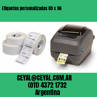 Etiquetas personalizadas 89 x 96