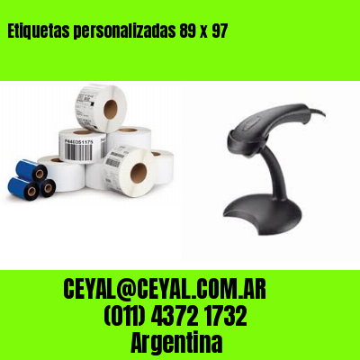 Etiquetas personalizadas 89 x 97