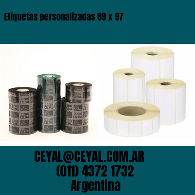 Etiquetas personalizadas 89 x 97
