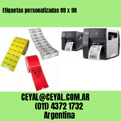 Etiquetas personalizadas 89 x 98