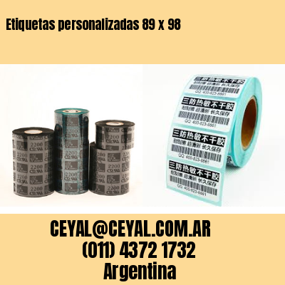 Etiquetas personalizadas 89 x 98