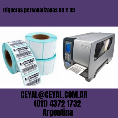 Etiquetas personalizadas 89 x 99
