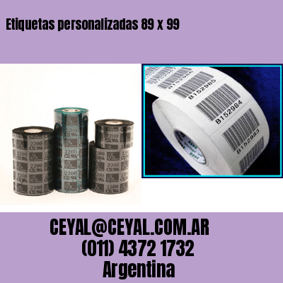Etiquetas personalizadas 89 x 99