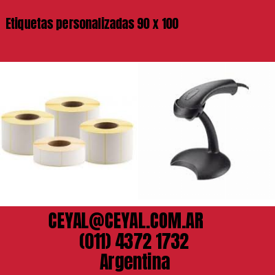 Etiquetas personalizadas 90 x 100
