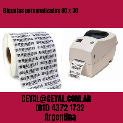 Etiquetas personalizadas 90 x 30