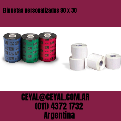Etiquetas personalizadas 90 x 30