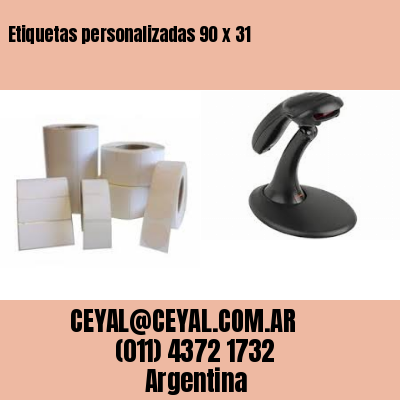 Etiquetas personalizadas 90 x 31