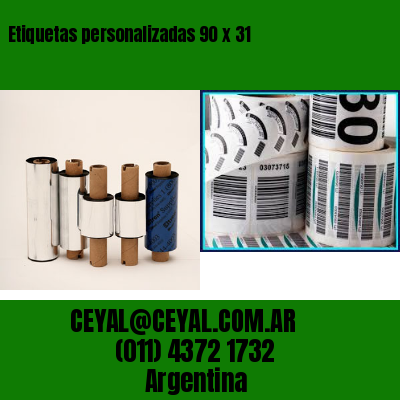 Etiquetas personalizadas 90 x 31