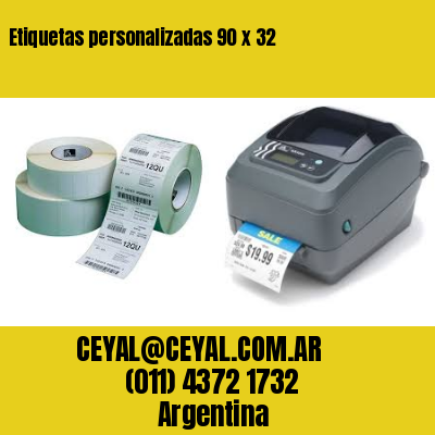 Etiquetas personalizadas 90 x 32