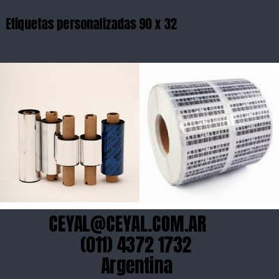 Etiquetas personalizadas 90 x 32