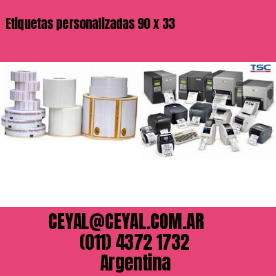 Etiquetas personalizadas 90 x 33