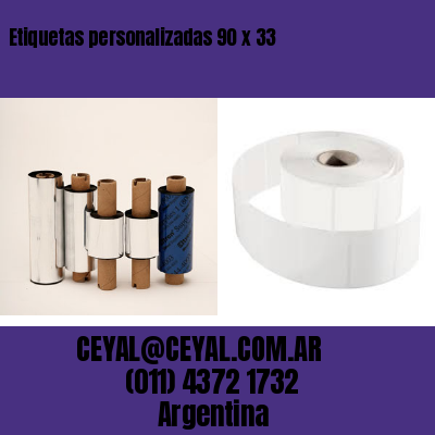 Etiquetas personalizadas 90 x 33