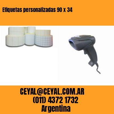 Etiquetas personalizadas 90 x 34