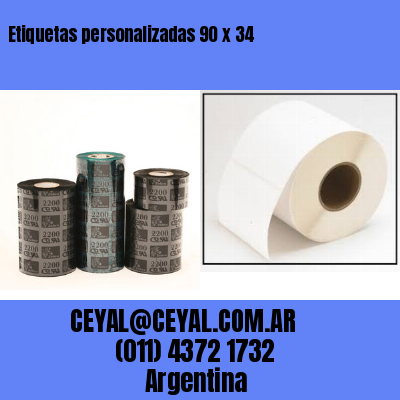 Etiquetas personalizadas 90 x 34