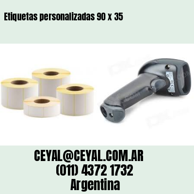 Etiquetas personalizadas 90 x 35