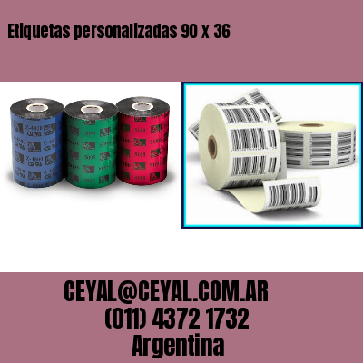 Etiquetas personalizadas 90 x 36
