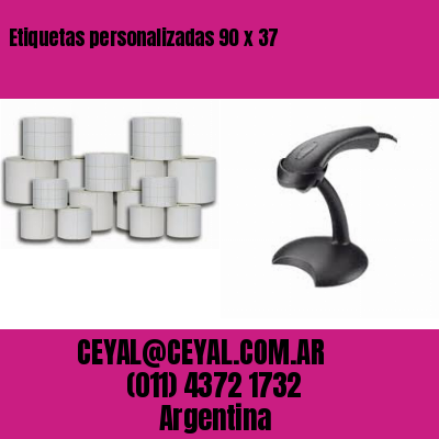 Etiquetas personalizadas 90 x 37