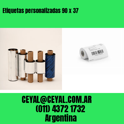 Etiquetas personalizadas 90 x 37