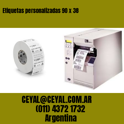 Etiquetas personalizadas 90 x 38