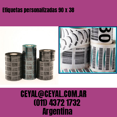 Etiquetas personalizadas 90 x 38