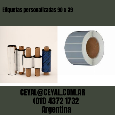 Etiquetas personalizadas 90 x 39