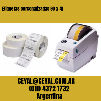 Etiquetas personalizadas 90 x 41