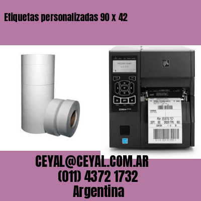 Etiquetas personalizadas 90 x 42