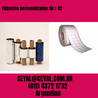 Etiquetas personalizadas 90 x 42