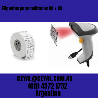 Etiquetas personalizadas 90 x 43