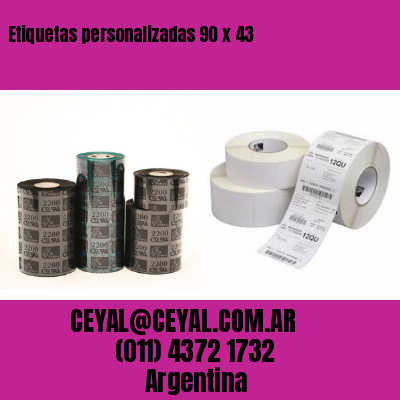 Etiquetas personalizadas 90 x 43