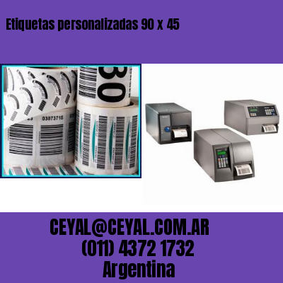 Etiquetas personalizadas 90 x 45