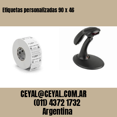 Etiquetas personalizadas 90 x 46