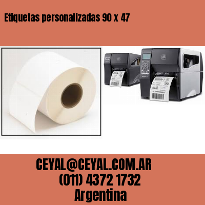 Etiquetas personalizadas 90 x 47