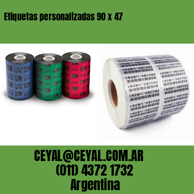 Etiquetas personalizadas 90 x 47