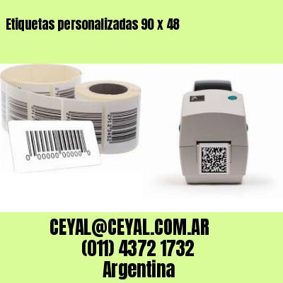 Etiquetas personalizadas 90 x 48