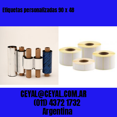 Etiquetas personalizadas 90 x 48