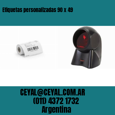 Etiquetas personalizadas 90 x 49
