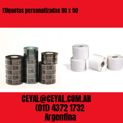 Etiquetas personalizadas 90 x 50